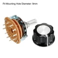 thumbnail image 3 of 2P6T 2Pole 6Throw 1Deck Band Channel Rotary Switch Selectors with Knob 4Pcs, 3 of 5