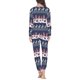 thumbnail image 4 of Conjunto de pijama de manga larga con estampado navideño para mujer, ropa de dormir informal, Jersey, a pedido, 2 piezas, 4 of 4