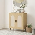 thumbnail image 6 of Danolapsi Sideboard Buffet Kitchen Storage Cabinet with Rattan Decorated Doors,Solid Wood Feet,Cupboard Console Table,Cabinet with Ample Storage Space,Liquor / Accent Cabinet for Living Room,Hallway, 6 of 7