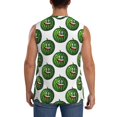 thumbnail image 4 of Uemuo Happy Watermelon Pattern Men's Sleeveless T-Shirt,Muscle Athletic Tank Top, Moisture-wicking Quick-dry Breathable Classic Tee Top for Gym Run Outdoor Sports-Medium, 4 of 8