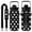 White Polka Dot, variant on Black and White Check 64 Oz Water Bottle with Sleeve - BPA Free Leakproof Sport Large Plastic Water Bottle with Straw Strap & Insulated Neoprene Holder Carrier Bag Great Gift for Women Men
