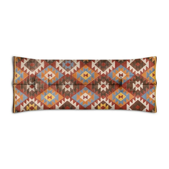 Boho Chic Seat Belt Pillow - Post Heart Surgery Cushion, Geometric Tribal, Double Straps
