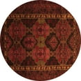 thumbnail image 1 of Ahgly Company Indoor Round Persian Orange Traditional Area Rugs, 6' Round, 1 of 1