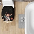 thumbnail image 4 of ZUXONGSY Christmas Corgi Toilet Lid Dust Cover Machine Washable Elongated Toilet Cover with Elastic Bottom Soft Skin Friendly Toilet Protective Cover Fit Size 17.3 x 13 Inches Xmas Decor, 4 of 6