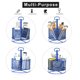 thumbnail image 3 of Organizador de escritorio Marbrasse, giratorio 360°, 4 compartimentos, azul, 3 of 6