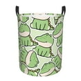thumbnail image 1 of Balery Cute Crocodile Cesta de ropa redonda con asas, impermeable, independiente, para ropa, juguetes, dormitorio y familia-Medium, 1 of 6