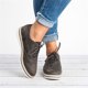 thumbnail image 1 of Zapatos casuales de mujer con cordones en el tobillo informales con cordones de invierno para mujer Wmkox8yii  shjk5492, 1 of 8