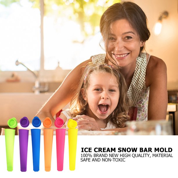 Molde de silicona de grado alimenticio para hacer helados 6 piezas Ehuebsd para hacer polos caseros para verano hecho a mano