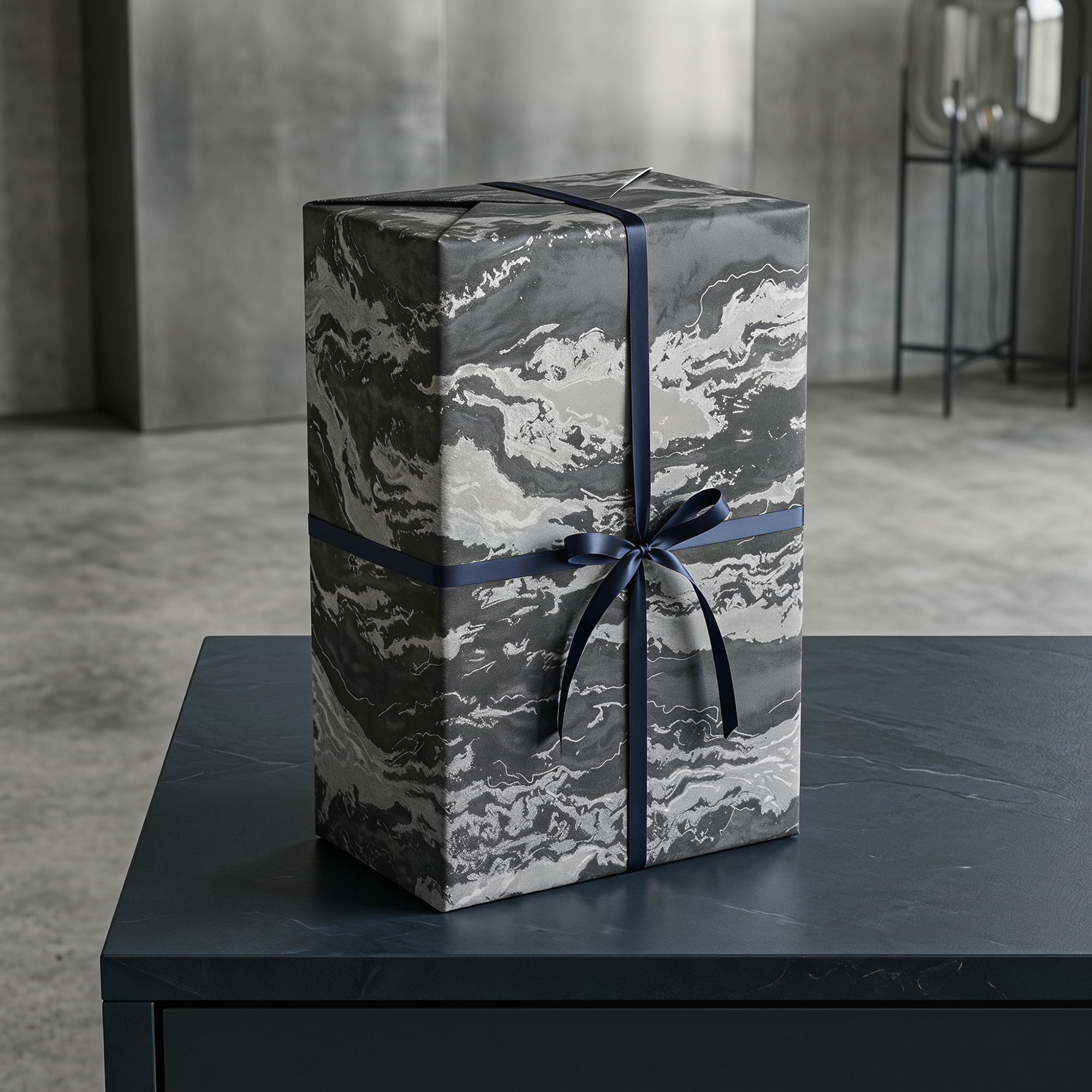 Unique Bargains Flowing Cloud Pattern Gift Wrapping Paper for Occasions Black 27.6"x 19.7"