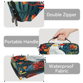thumbnail image 4 of Herdesigns Tropical Birds Carry Case Compatible with Nintendo Switch 2017 & Oled 2021, with 20 Game Card Slots, Jungle Leaves Floral Portable Travel Carrying Case Pouch for Accessories & Games, 4 of 8