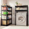 thumbnail image 5 of HOKEEPER Heavy Duty Storage Shelves 5-Tier Adjustable Garage Shelves for Storage 2600LBS, 27.55"W x 11.81"D x 59.84"H Commercial Industrial Shelving Units for Garage Pantry Kitchen Black, 5 of 8