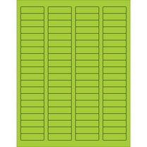 Box Partners LL170GN 1.75 x 0.5 in. Fluorescent Green Rectangle Laser Labels - Pack of 8000