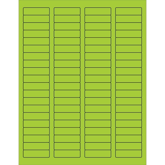 Tape Logic Rectangle Laser Labels 1 3/4" x 1/2" Fluorescent Green 8000/Case (LL170GN)