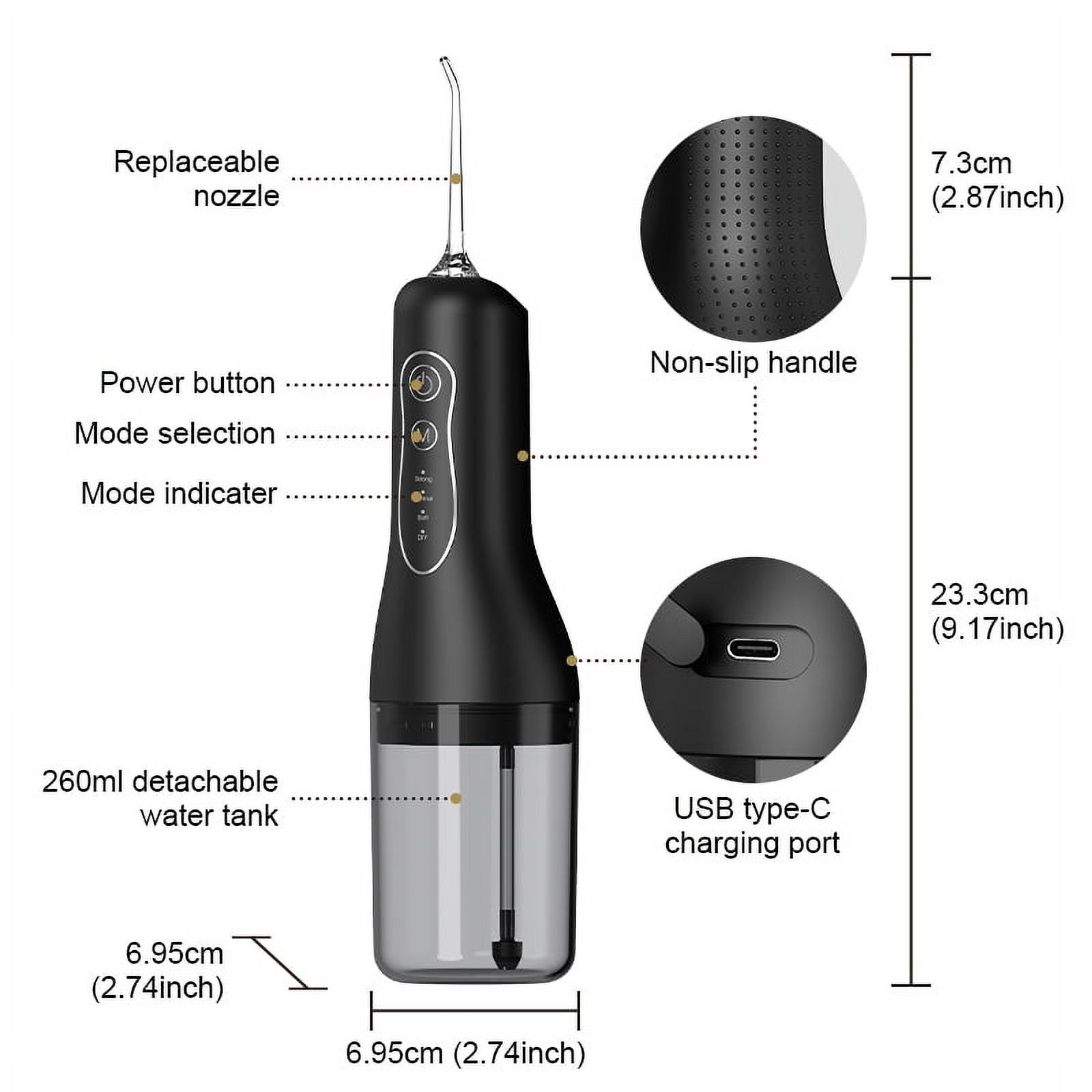 Taylarm Cordless Water Flosser, 4 Modes, 260ML Tank photo 7