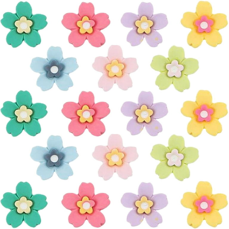 Eease 20pcs Mini Flowers Small Flower Mini Flower Embellishments for Crafts Hair Clips, Size: 1.3X1.3CM