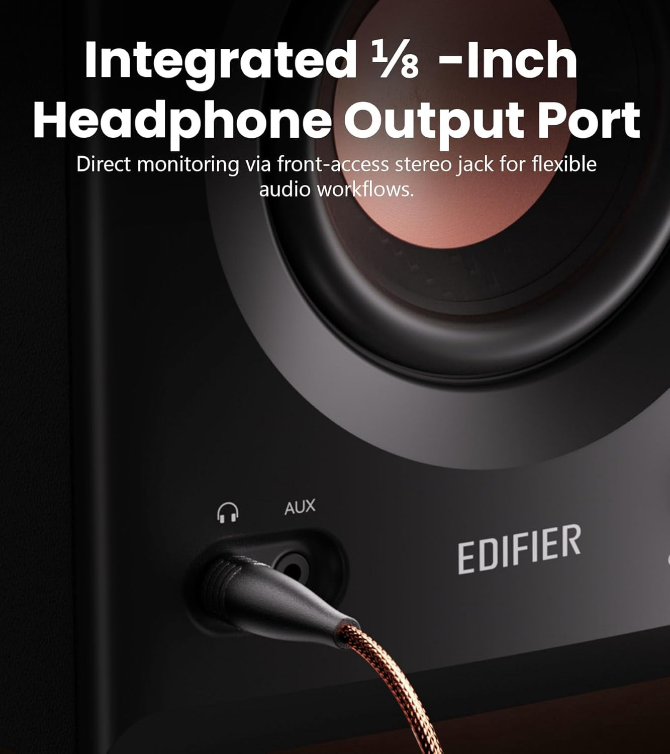 Restored Edifier MR5 2.0 Studio Monitor Bookshelf Speakers, 110W(RMS), Hi-Res Audio, Bluetooth 6.0, 3-Way Active Design, Room Compensation, XLR/TRS/RCA Inputs, Compact Size for Home Studio & Music