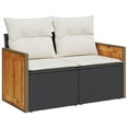 thumbnail image 4 of vidaXL Garden Sofa Set Black, Cream White, 4 of 9