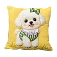 thumbnail image 2 of 17.72 IN/1.48 FT Simulated Cute Pet Animals Pillow Cover Cute Imitation Embroidery Sofa Cushion Cover Festival Decoration Pillow, 2 of 6