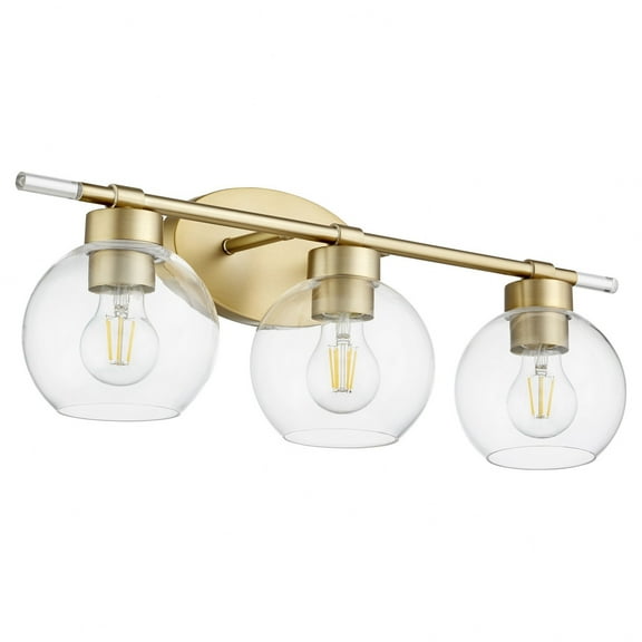 Quorum Volan 3-LT Bath Vanity Light - Aged Brass - 5317-3-80