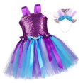 thumbnail image 1 of Mermaid Tutu Dress with Headband for Girls Birthday Outfits, 1 of 2