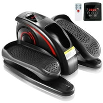 ALSO GO Under Desk Elliptical, Ellipse Leg Exerciser While Sitting for Seniors Fully Assembled, Portable & Quiet Pedal Exerciser for Home Office, Elliptical Machine with Remote Control, 220LBS
