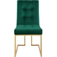 thumbnail image 4 of Meridian Furniture Pierre Velvet Dining Chair, Green (Set of 2), 4 of 7