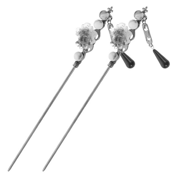 EXHUMKY 2Pcs Retro Hair Chopsticks Multi Hair Stick Chinese Accessories For Women Daily Life