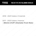 thumbnail image 3 of MAX Advanced Brakes - Front Brake Kit For 2018-2023 Subaru Crosstrek| Carbon Ceramic Brake Pad and Rotor Kit| Daily Driving OE Replacement Brake Rotors, 3 of 9