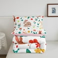 thumbnail image 4 of YST Rabbit Comforter Set Cartoon Rabbits Bedding Sets King for Kids Teen Girls Cute Animal Print Comforter Colorful Flowers Leaves Bedding Comforter Sets Soft Lightweight All Season, 4 of 6