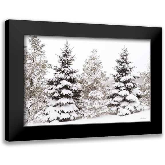 Deiter, Lori 14x11 Black Modern Framed Museum Art Print Titled - Snowy Pine Trees