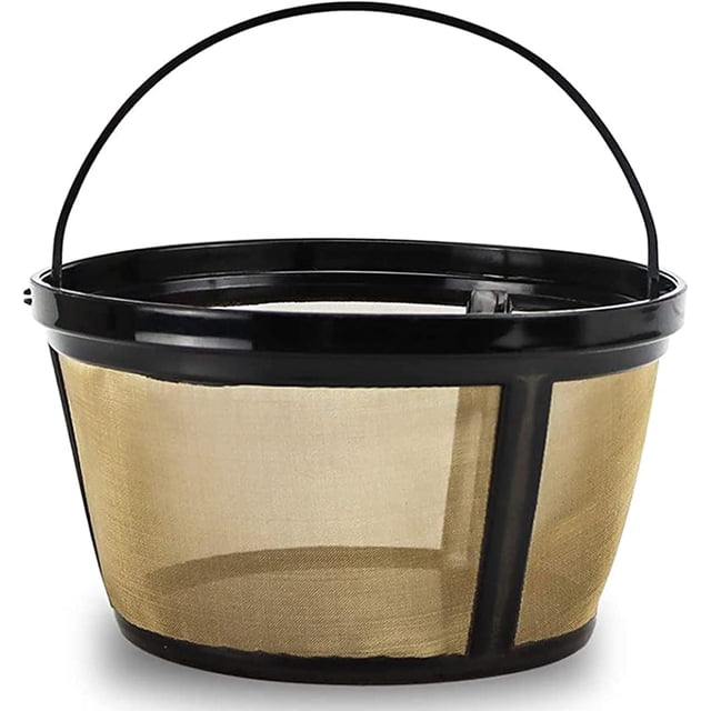 Filtro para Cafetera, Cápsulas Filtro de Café Reutilizable Plástico de Acero Inoxidable, Cesta de 8-12 Tazas Filtro Reutilizable de Repuesto Universal para Cafeteras y Cerveceras, Malla Dora