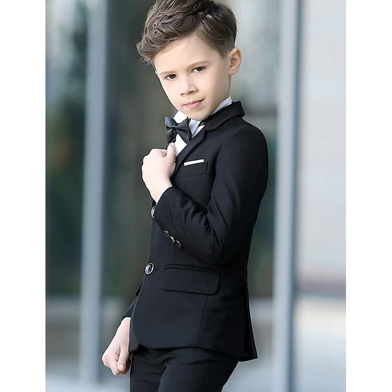 Boys Formal Suits 5 Piece Slim Fit Dresswear Suit Set Walmart