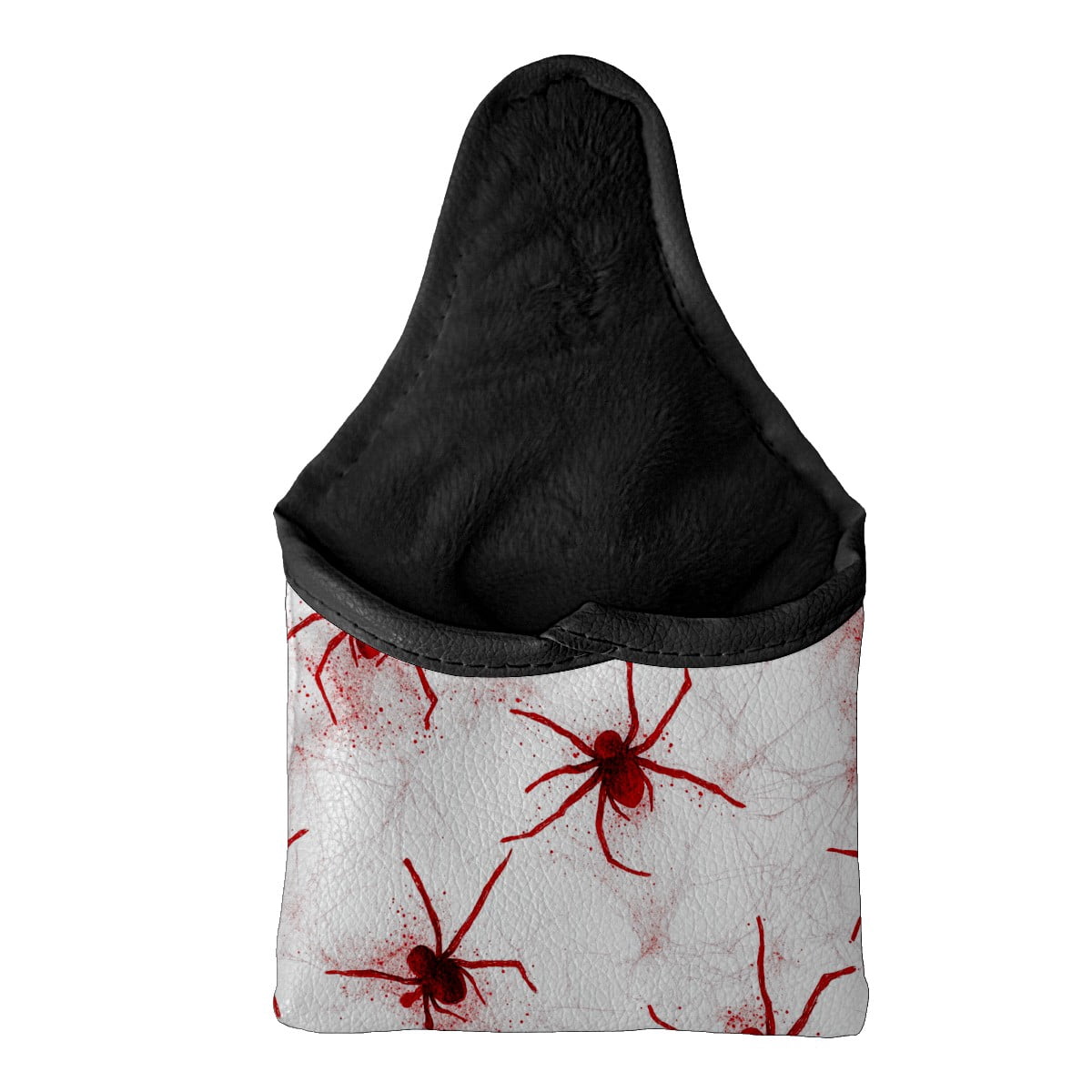 Golf Mallet Putter Cover Premium Leather Waterproof Golf Putter Head Cover with Magnetic Closure Red Insect
