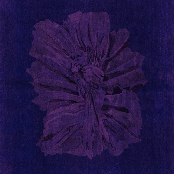 Ahgly Company Indoor Square Abstract Pink Modern Area Rugs, 4' Square