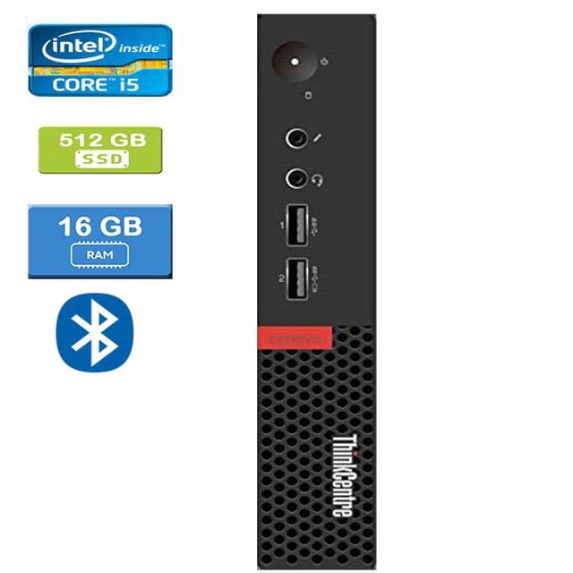 Remis à Neuf : LENOVO M710 TINY Intel Core I5-6500T 2,50 GHz, 16 Go, 512 Go SSD, Win 10 Pro