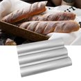 thumbnail image 2 of Sartén para Baguette perforada antiadherente para hornear Pan francés, panes ondulados, molde para hornear, tostadas, panaderos, molde para moldear ondas, 2 of 5