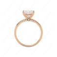 thumbnail image 4 of Cora Jewellery 2CT Cushion Moissanite Bridge Diamond Solitaire Engagement Ring For Women, 18K Rose Gold, 4 of 5