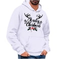thumbnail image 2 of EchfiProm Graphic Hoodies for Men White with Pockets Hooded Pullover Merry Christmas Xmas Mens Sweatshirt L, 2 of 4