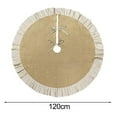 thumbnail image 1 of Burlap Christmas Tree Skirt - Elegant Festive Party Decoration, 1 of 8