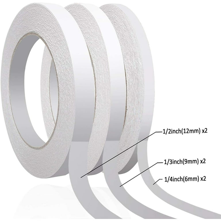 Deli 6mm*8m Double Sided Dots Glue Tape Roller for Kid's DIY Handicraft  Archival Scrapbooking