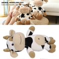 thumbnail image 3 of Vache en peluche, animal mignon, dessin animé, bétail, veau, poupée, jouet pour enfants, cadeau d'anniversaire, 30 cm, 3 of 4