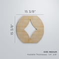 thumbnail image 3 of Ekena Millwork 15 3/8"W x 15 3/8"H x 3/8"T Medium Gresham Decorative Fretwork Wood Wall Panels, Walnut, 3 of 3