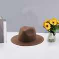 thumbnail image 4 of Solid Color Folding Thin Straw Hat Unisex Big Brim Sunscreen Jazz Hat Fashion Accessories, 4 of 7