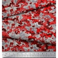 thumbnail image 2 of Soimoi Moss Georgette Fabric Two Tone With Grey Camouflage Decor Fabric Printed Yard 42 Inch Wide, 2 of 3