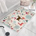 thumbnail image 3 of Multicolor Christmas Deer Flannel Non Slip Door Rugs,Washable Door Mats Indoor,Decorative Door Mats,Dirt-Resistant and Absorbent Doormat for Entrance,Bedroom,Kitchen,Bathroom,23.5"x16", 3 of 5