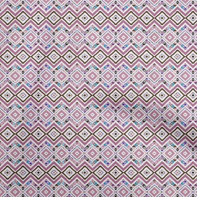 oneOone Polyester Spandex Purple Fabric Geometric Sewing Craft Projects Fabric Prints By Yard 56 Inch Wide