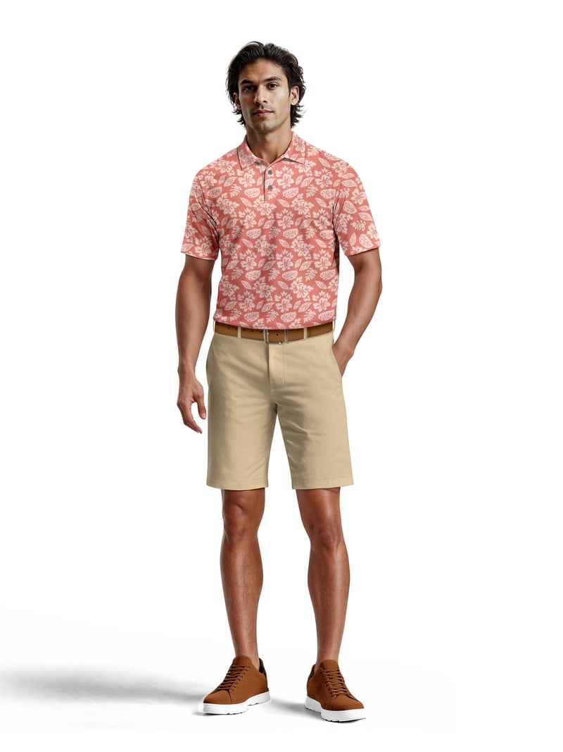 Ben Hogan Men's & Big Men's Performance Crosshatch Tropical Short