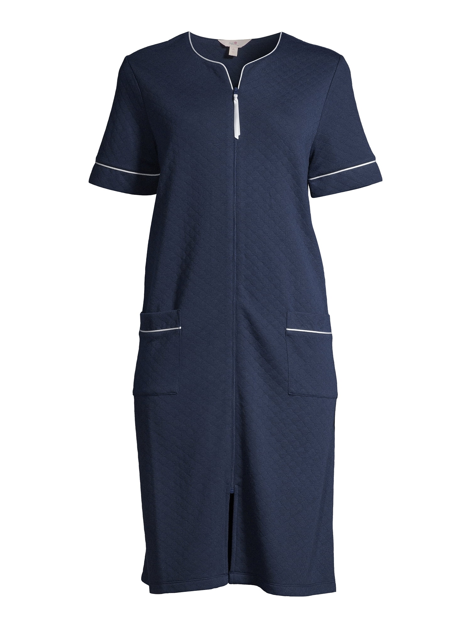 Secret Treasures Solid Pockets Easy Care Evening Robe (Women's or Women's Plus) 1 Pack