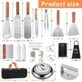 thumbnail image 6 of 37Pcs Flat Top Griddle Tools Set with Long/Short Spatulas Scraper & Basting Cover - Stainless Steel Grill Cooking Kit for Teppanyaki Camping - Complete Griddle Accessories Kit for Men Women, 6 of 7