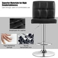 thumbnail image 4 of Topbuy Height Adjustable Swivel Bar Stool PU Leather Bistro Pub Chair W/Backrest Black, 4 of 6